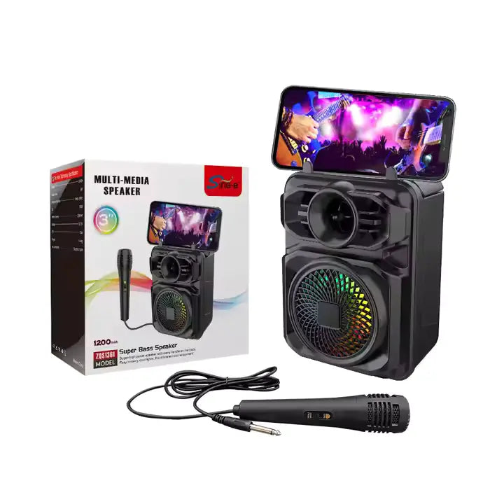 Portable Bluetooth Karaoke Speaker ZQS1361  - Subwoofer, Radio Function, Home Audio for Mobile Phones - Saif Al Najmi Kw